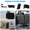 Set of 2 Portable Reclining Chair Set with Canopy and Storage Pocket